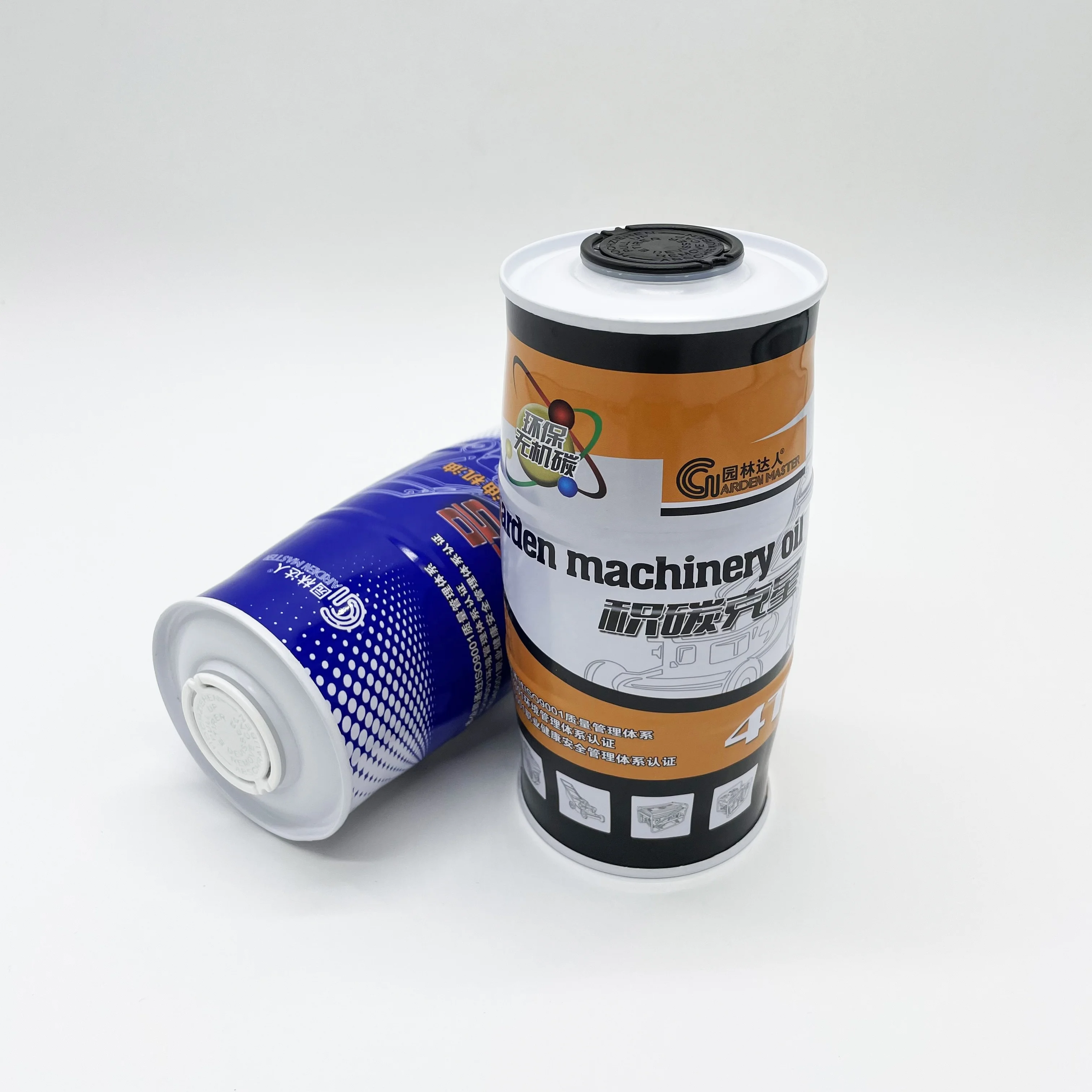 Metal package tank for engine oil metal tin cans with spout