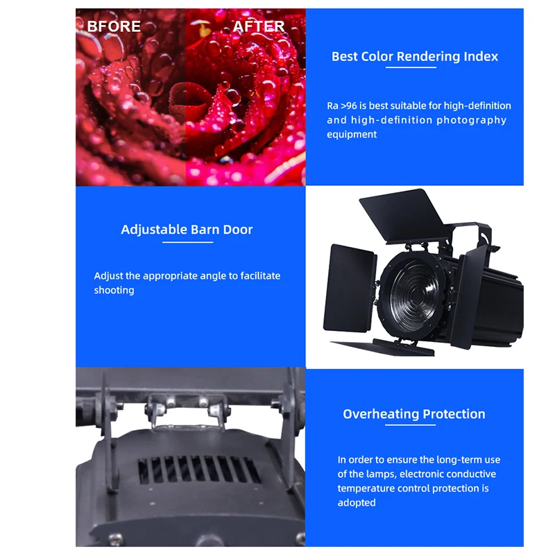 VLTG Golden Supplier Mini Led 300W Fresnel Light For Dj Lighting  Linear Dimming Par Can Church Concert Wedding Wholesale