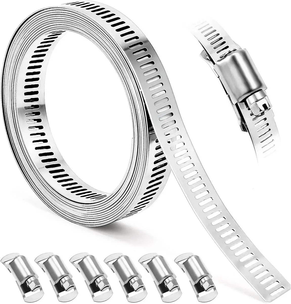 Best Industrial Rubber AC Car Turbo Pipe Tube Stainless Steel 304 American Type Hose Clamp Clamps