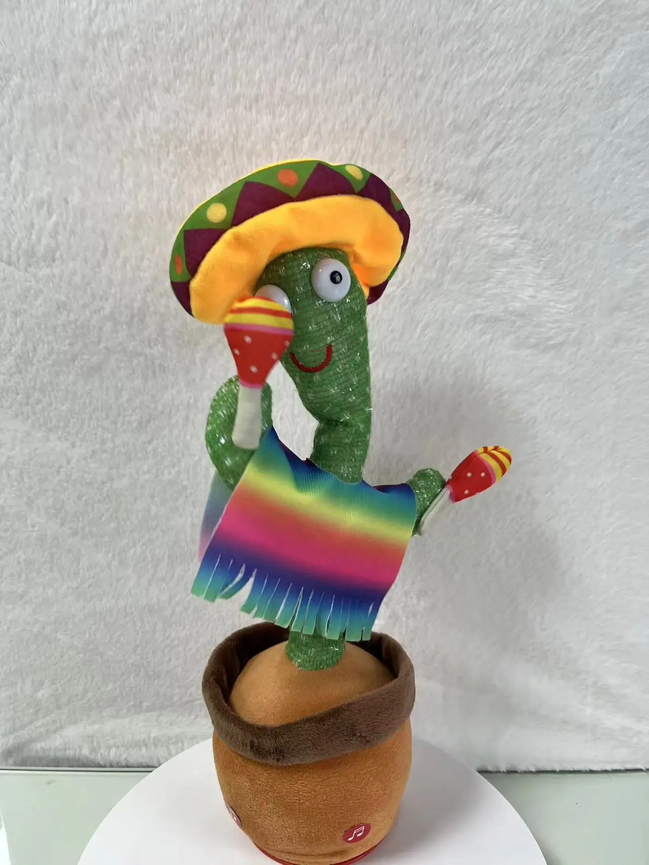 Hot Selling LED Lighted Up Singing Light Recording Swing Dancing Enchanting Cactus Light Music Recording Repeat Cactus Toy