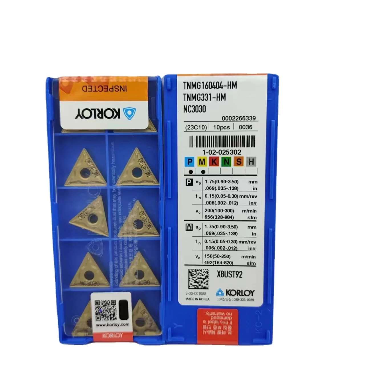 KorIoy original CNC lathe insert TNMG160404/08/12 All series turning tools are used for turning tool plate of MTQNR tool holders