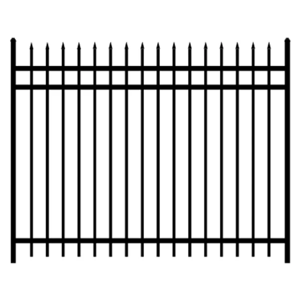 High Quality Aluminum Picket Fence Easily Assembled Outdoor Black 6ft X 8ft Zinc Garden Aluminum Fence