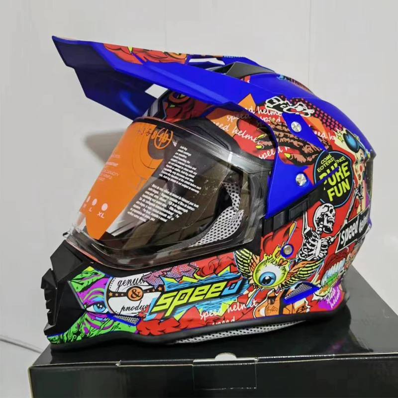 Motorcycle Helmet Professional Off-road Helmet Motor Downhill Racing Motocross Casque Moto Full Face Cross Helmet