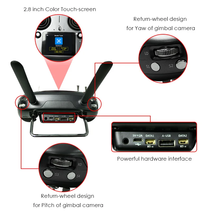 16CH 2.4GHz RC controller Transmitter and Receiver For Rc Airplane 10KM datalink and radiolink transmitting