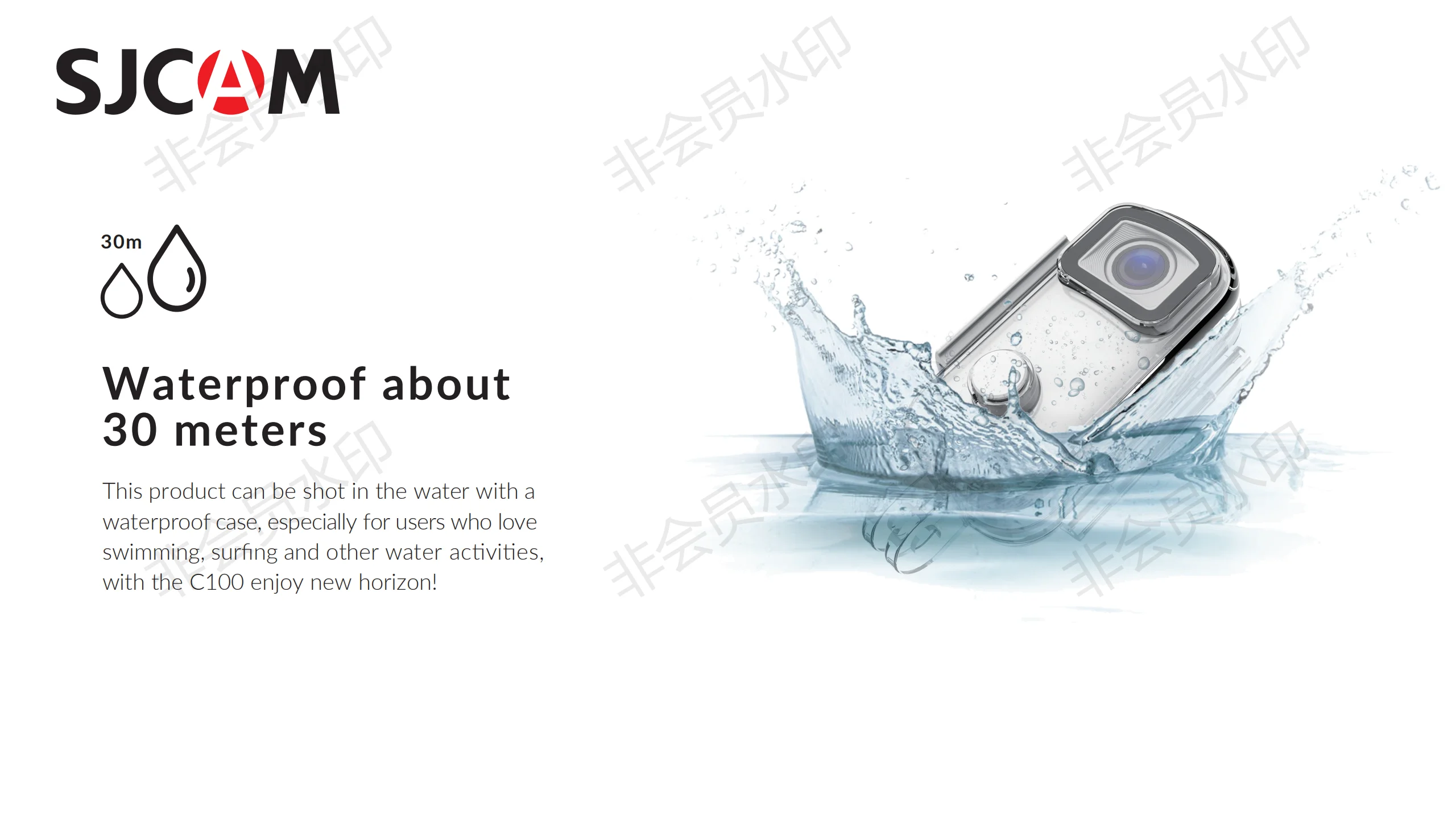 Xmas festival gift camera C100+ 2K/24fps anti-shake mini sport cameras for bicycle recording free hands