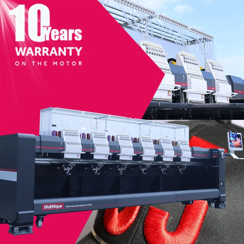 10 Years Warranty Holiauma Holihope Smart Computerized Embroidery Sewing Machine 6 Head Like Tajima Embroidery Machine Financing