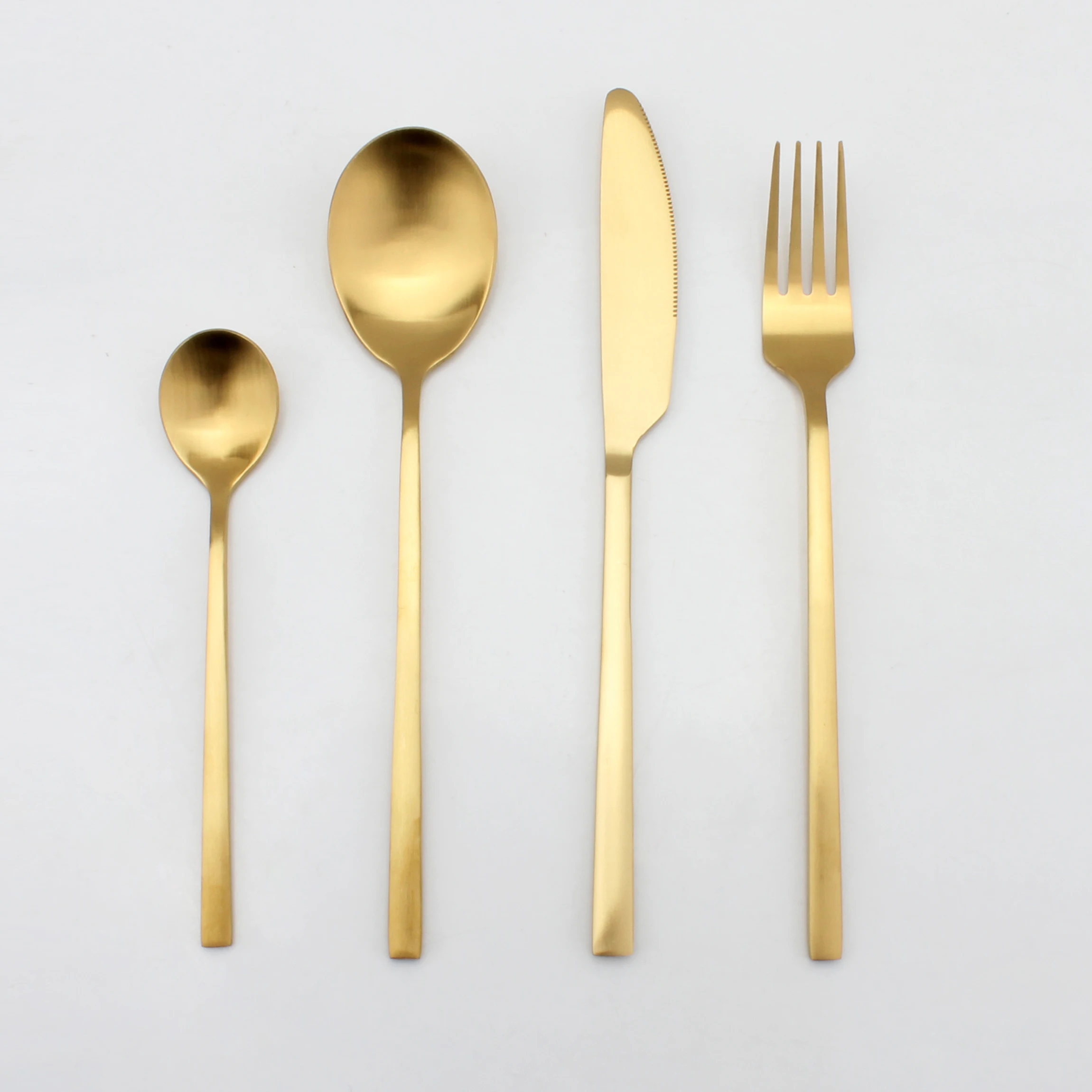 Champagne China Bulk Hot Sale Plated Stainless Steel Wedding Cutlery Flatware Gold Restaurant