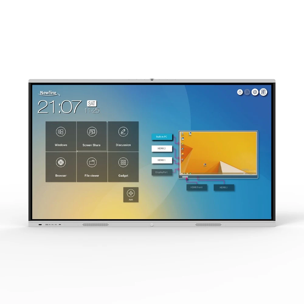 HDFocus OEM Pizarra 4K  Smart TV 75 Computadora Todo En Uno Smar TV Drawing Board Interactive Whiteboard Video Conference