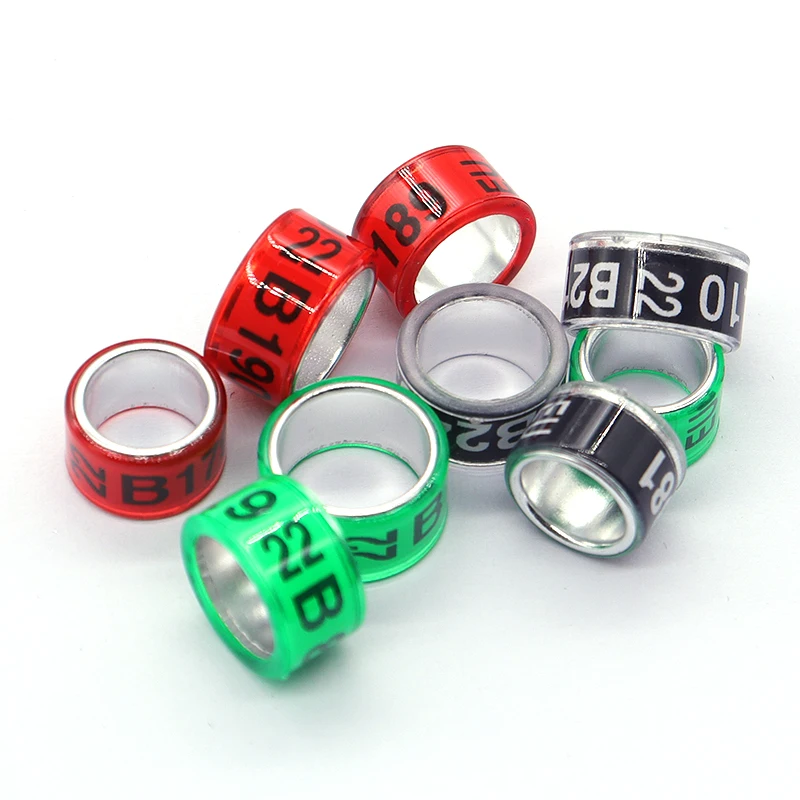 Wholesale Manufacturer Customize Pigeon Ring 8mm-14mm Aluminum Bird Supplies Accessories Pigeon Digital Foot Parrot Leg Rings