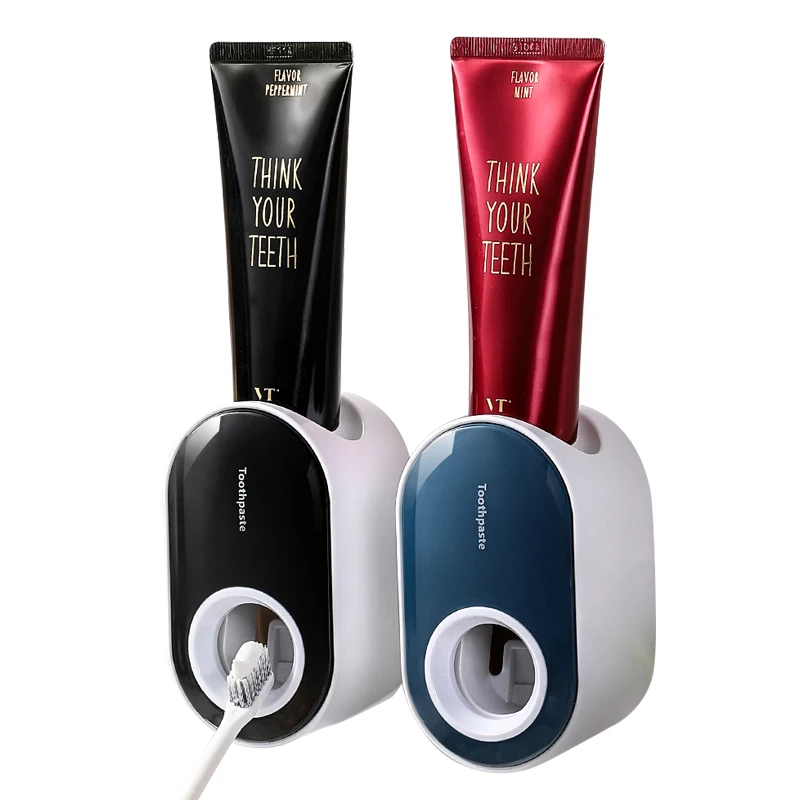 
2021 Amazon hot selling automatic toothpaste dispenser toothpaste Holder Squeezer in stock for Bathroom Accessories 