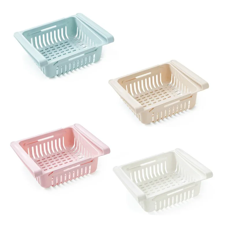 Home refrigerator Fresh-Keeping Partition Layer Kitchen Sorting Storage Box Creative Classification Shelf Storage Basket