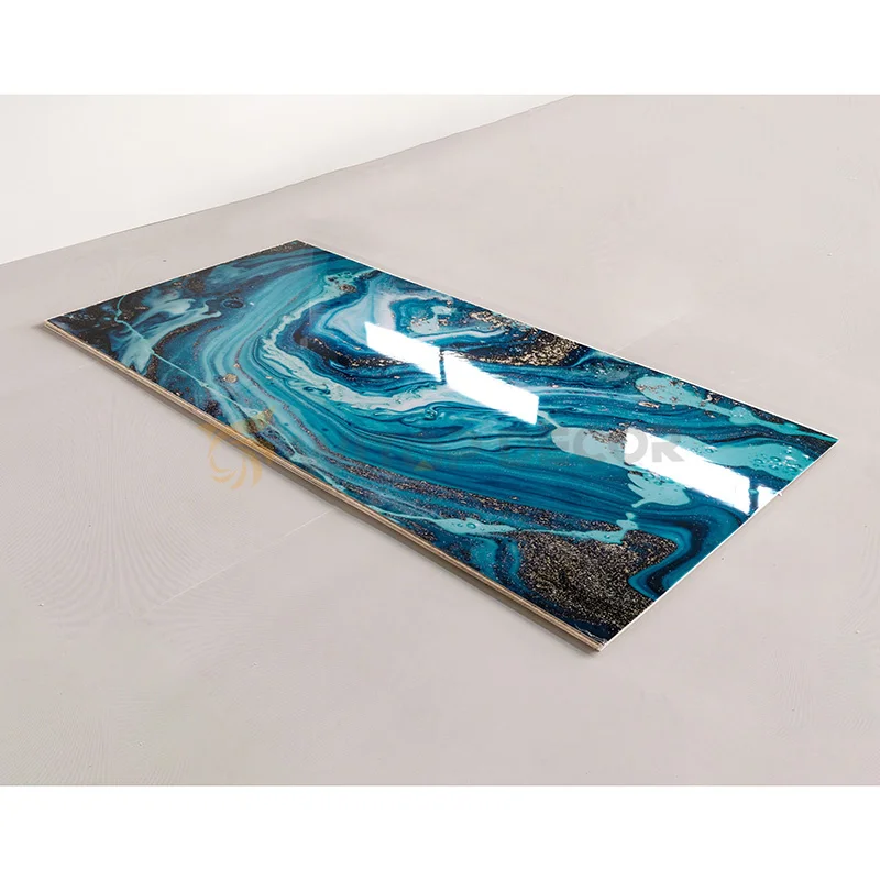 High glossy UV coated marble 600*1200mm PVC Marble Plastic Marble Sheet PVC 3mm UV panel