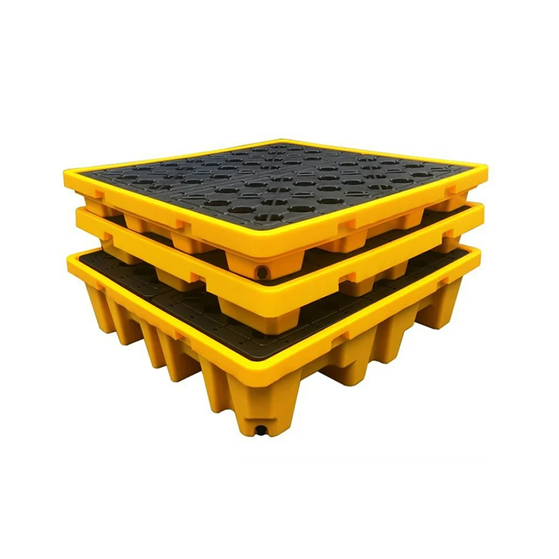 Manufacture Excellent Chemical Resistance Ibc Spill Containment Platform Boudle Ibc Container Spill Pallet For Oil