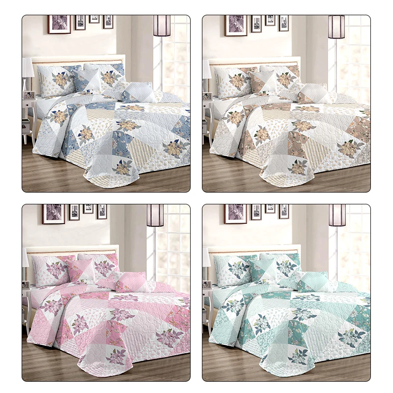 Комплект лоскутного одеяла из флоры, легкое покрывало, лоскутное Постельное белье на весну и лето