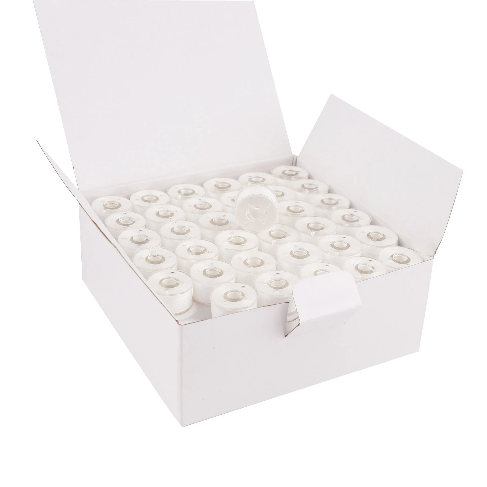 Type A Plastic Sided Pre-wound Bobbins Polyester Thread For All Embroidery Machine Thread 75d/2