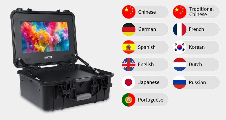 SEETEC WPC156 15.6 HDMI SDI USB broadcast monitor h 1000ni High brightness live broadcast monitor Full HD suitcase monitor