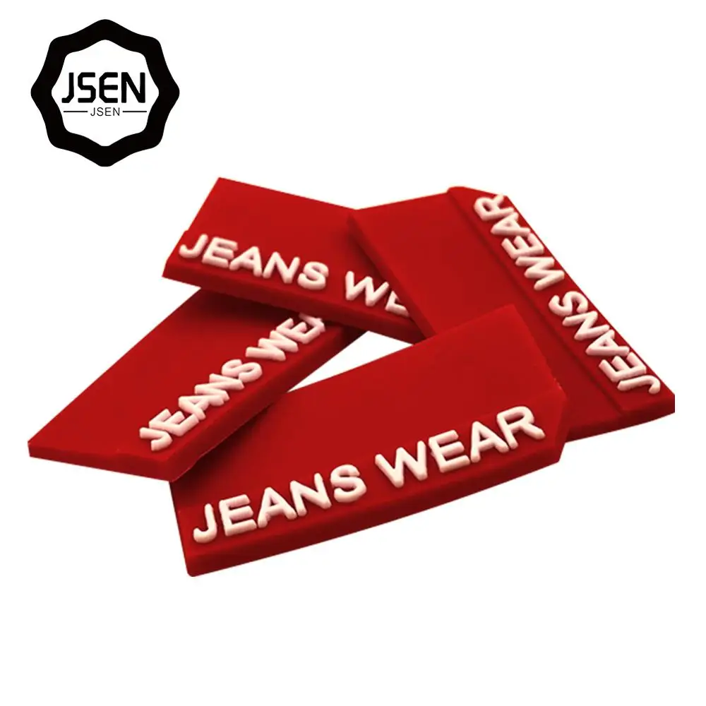 
Factory supplier apparel rubber badge silicone label/patches good quality E-co friendly silicone rubber garment label 