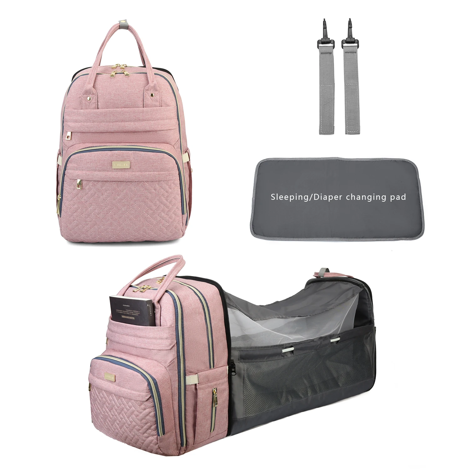 3 в 1, вместительная Водонепроницаемая предметы по уходу за ребенком, сумка для мамы, сумка-Органайзер изменение кровать сумка рюкзак для подгузников