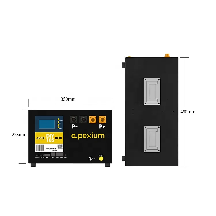 Apexium 16S 48V105Ah Lifepo4 Battery DIY Box with 100A Inverter BMS ESS Cell Home Energy Storage System 51.2V LFP Battery Case
