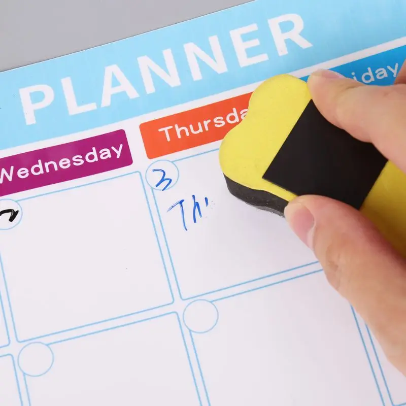 
custom Soft Magnetic Whiteboard Fridge Magnets Monthly Planner 