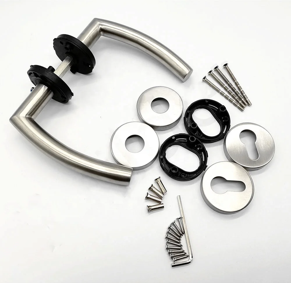 Stainless Steel  With Plastic Underbase  Lever Door  Handle