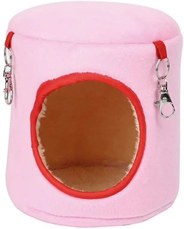 C&C Cute Hamster Winter Warm Fleece Hammock Toy Hanging Bed Nest House for Syrian Hamster Gerbil Rat Mouse Small Animal Cage