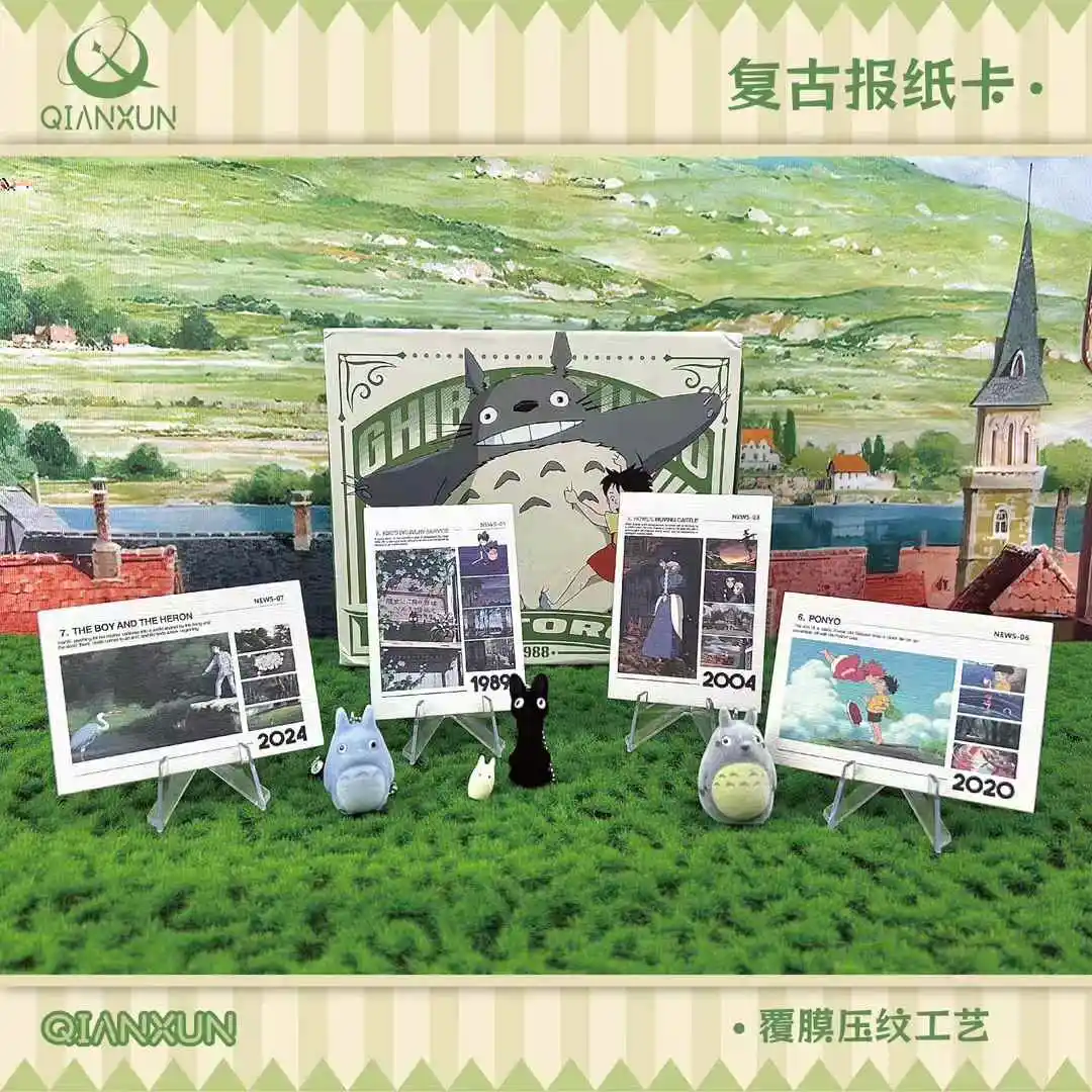 Japan Anime Miyazaki Hayao Collection Cards Ghibli Anime Series Fairy Tale Totoro Game Playing Card Kids Collectible Gifts