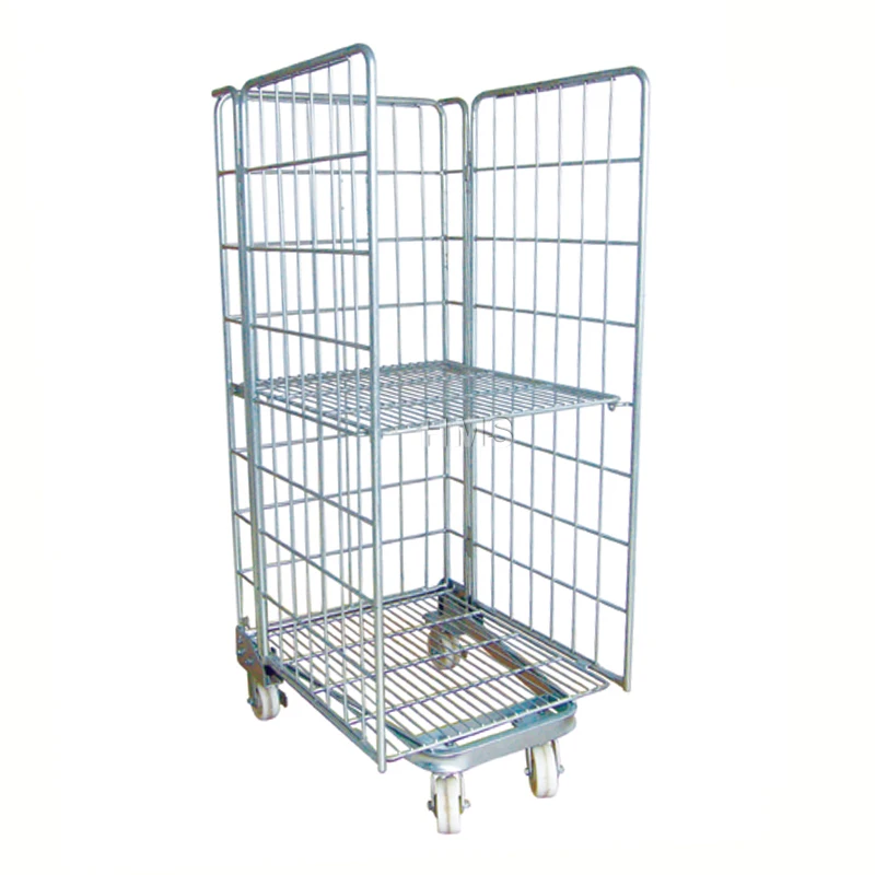 Warehouse Transport Roll Container Security Rolling Cage Cart with Door
