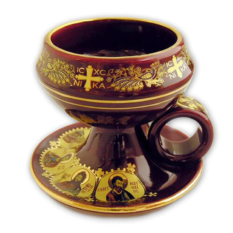 wholesale ceramic outdoor church decorative censer oil lamp, burner parts direct factory custom ceramic oil incense burner