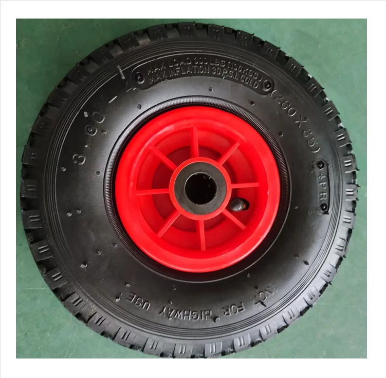 260*85 3.00-4 pneumatic rubber wheel with plastic rim