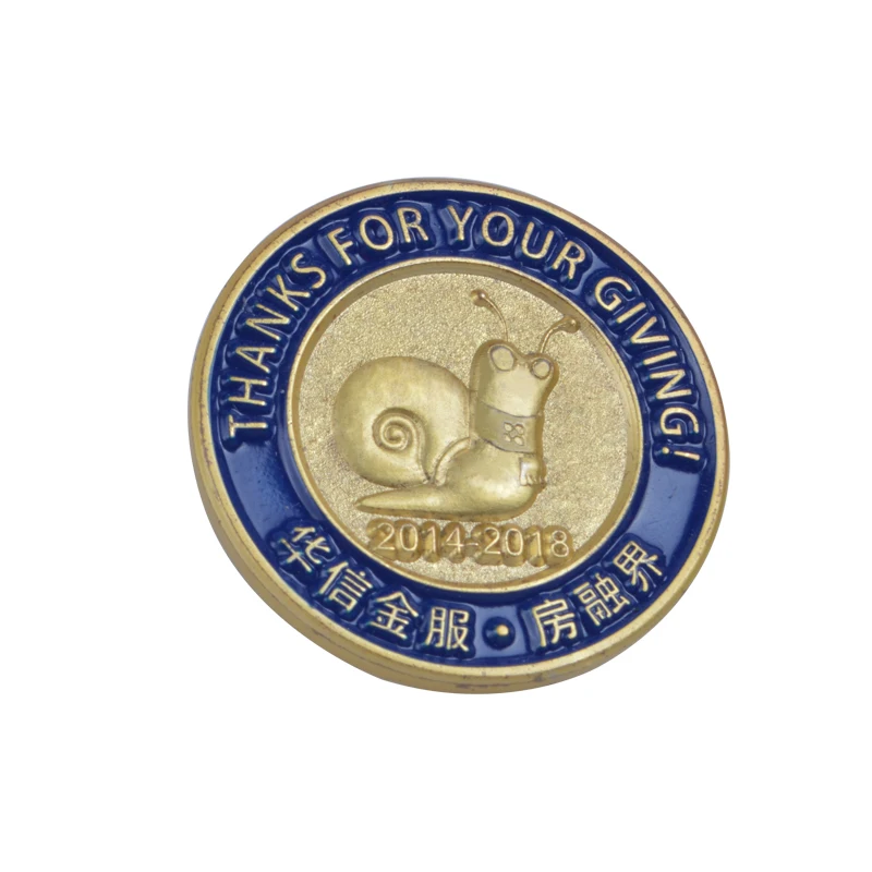 Free Design Custom High-End Brand Logo Metal Button Soft Enamel Badges