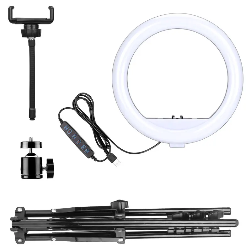  Uegogo 6 8 10 12 дюймов RGB вспышка кольцо светящееся живая красота светодиодное для телефона и камеры видео