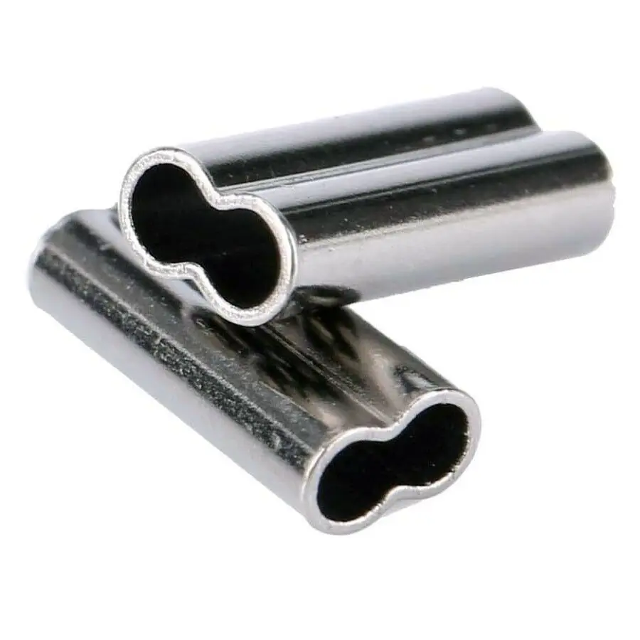 DORISEA Double Barrel Fishing Crimp Sleeves Copper Tube Connector Tool Size 0.8-2.6mm