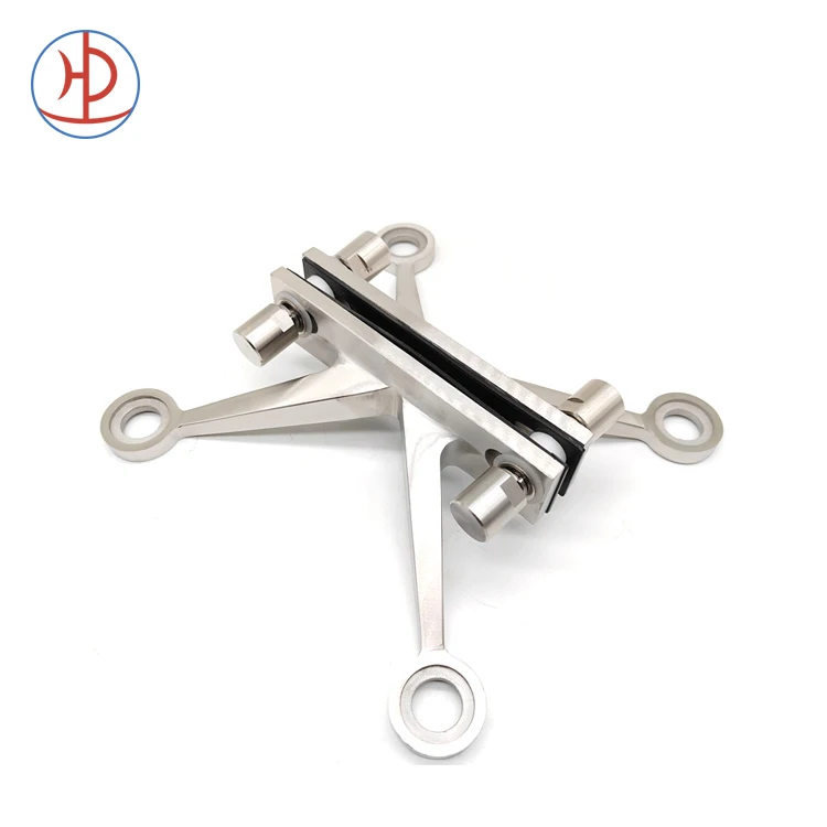 Polished Brushed Stainless Heavy Duty 4 Arm Fitting V Fin Mount Frame Spider