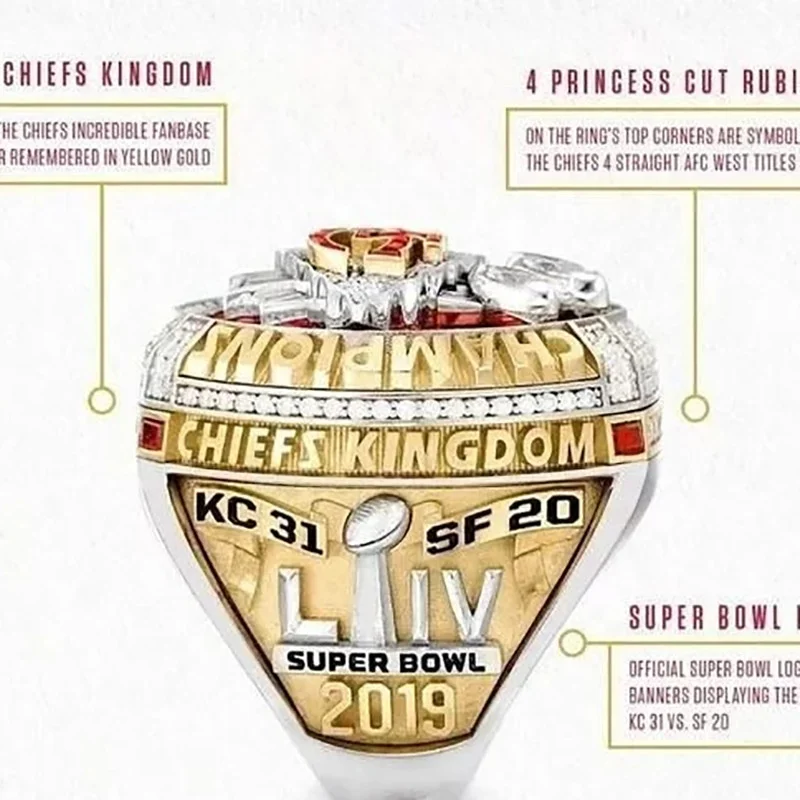 Linghu Custom 54th Super Bowl кольца для футбола в подарочной коробке 2019-2020 НФЛ команды Канзас-Сити кольцо чемпионата кельсе