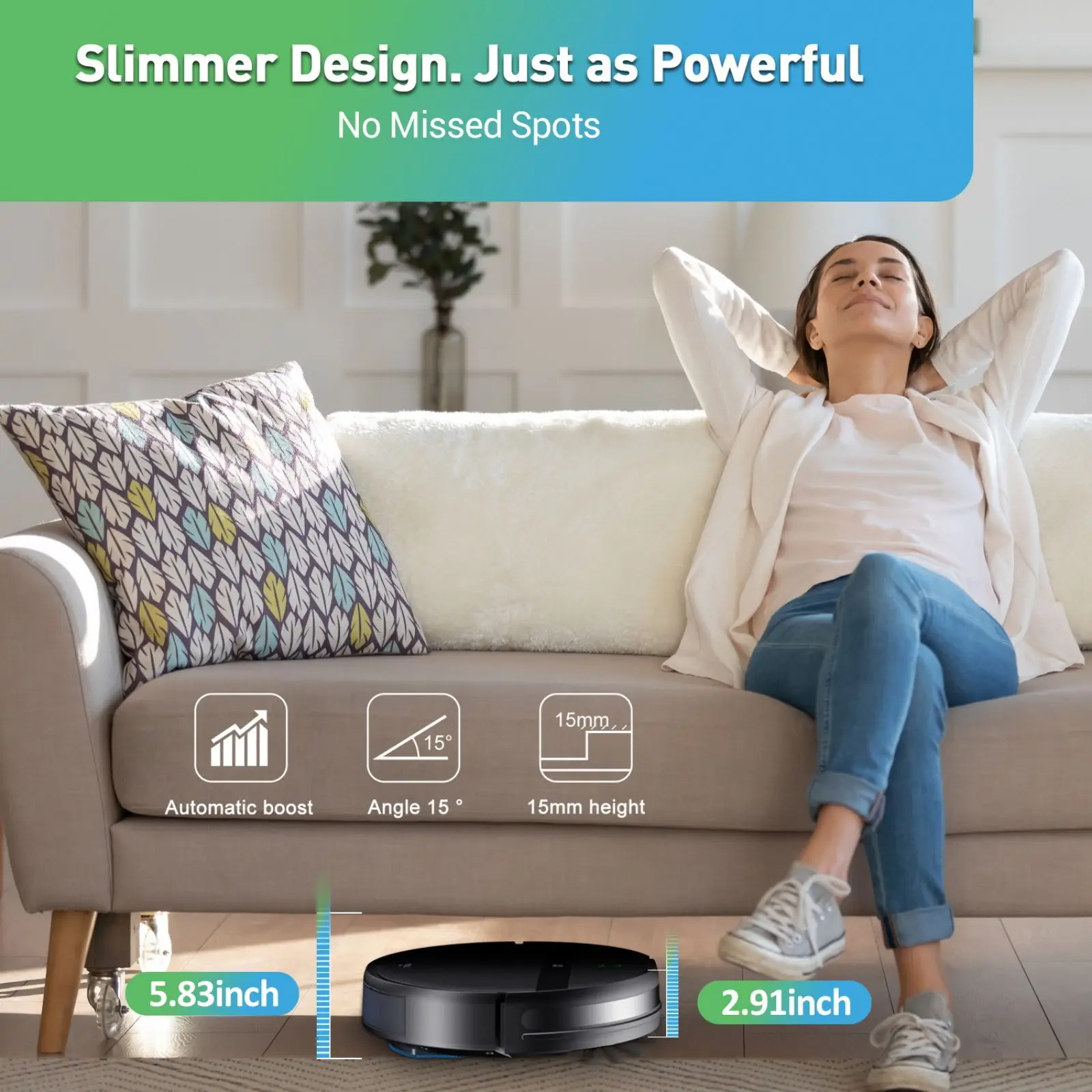 Intelligent Infrared Automatic Vacuum Cleaner Robot Multifunctional Mopping & Sweeping with Battery Power for Household & RV Use