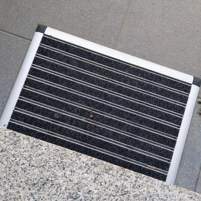Aluminium Matting Constructional Doormat Ramp Dirt Trap Mat With Frame carpet inserted dust trap aluminum entrance door mats