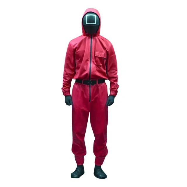 2021 Most popular kids toy squid game vips squid game costume figures surrounding the props squid suit
