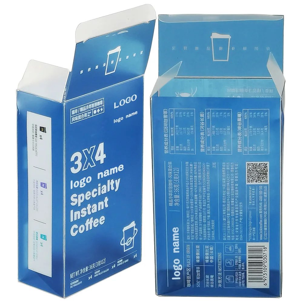 Custom Food Grade Recycled Design PVC PET PP Coffee Plastic Packaging Box