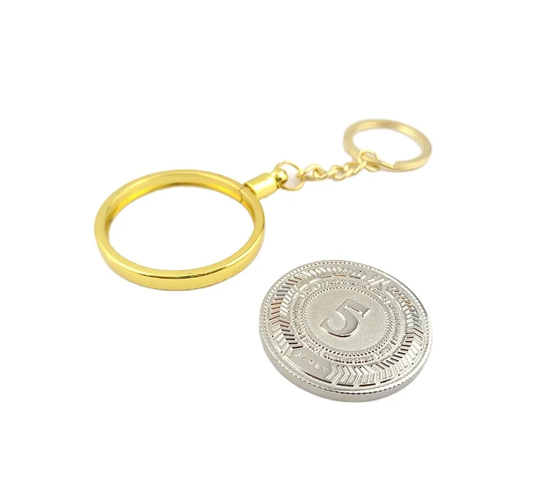 Factory wholesale zinc alloy challenge coin holder  coin  accessories 40mm  key holder tag  metal keychains
