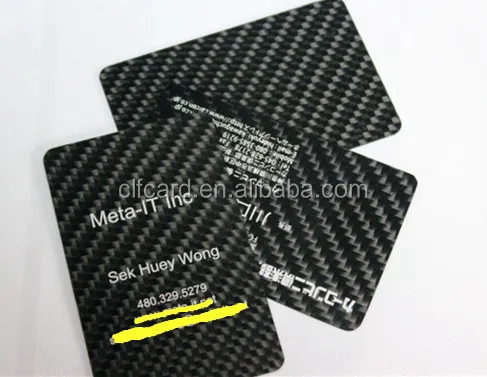 Custom Silkscreen printing High-End Carbon Fiber With Different Background Pattern High Class Business Card VIP Member ship Card