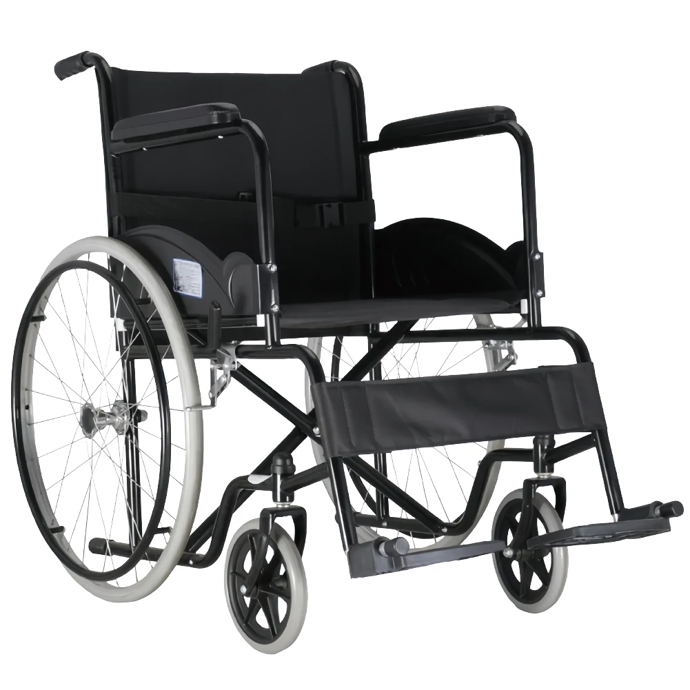 shandong Wheel Chair Manufacturers Wholesale Hospital Furniture Steel Manual Foldable Wheelchair in china