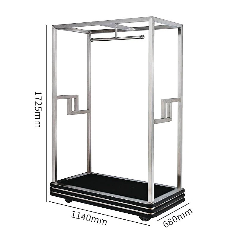 Hospitality Source Heavy Duty Stainless Steel Concierge Birdcage Bellman Carts Gold Hotel Luggage Trolley