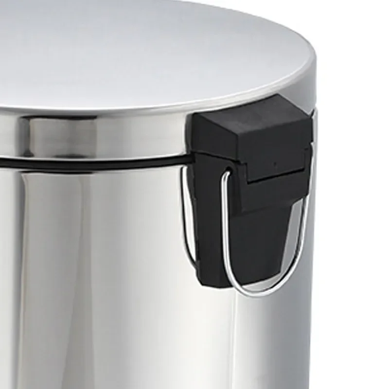 High Polish Metal Garbage 3L 5L 8L 12L 20L 30L Stainless Steel Trash Pedal Bin