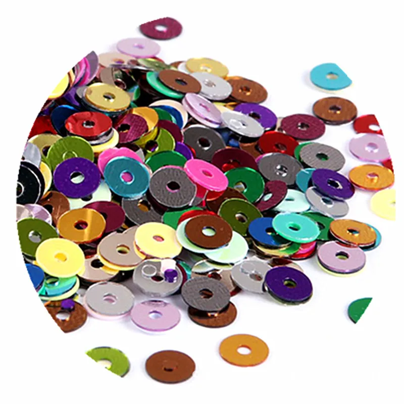 2-6mm 10g/bag Round Glitter PVC Bulk Loose Sequins DIY Handmade Material Sequins for Crafts