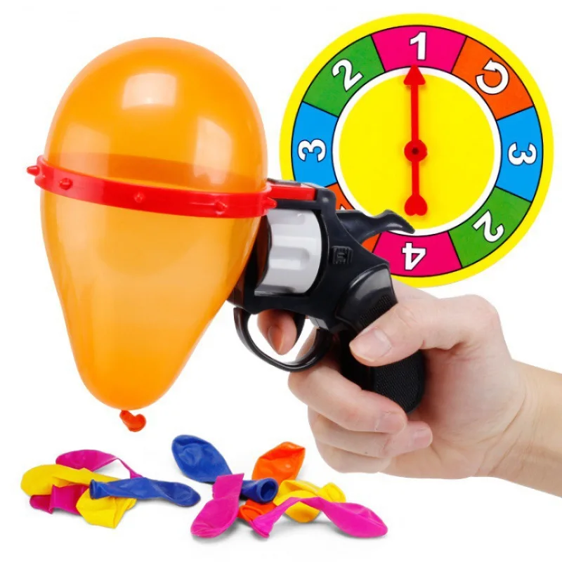 Party Lucky Russian Roulette Game Supplies Spoof Tricky Balloon Gun Toy Adventure Punishment Game Toy for Party Interaction