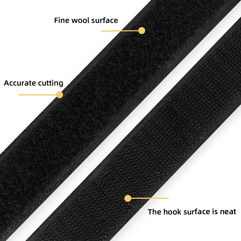 Factory 38mm Fastener Tape 70% polyamide Sticky no Back glue Self Adhesive Hook And Loop With Custom Size And Shapes