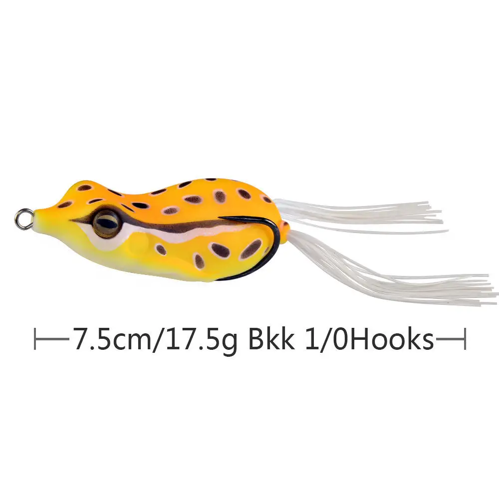 Silicone Soft Bait Thunder Frog Toad Double Hook Sequins Modified Double Color Silk Frog Fishing Lure