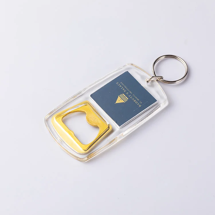 Custom Acrylic Blank Photo Frame Keychain Opener Destapador De Cerveza Beer Bottle Opener