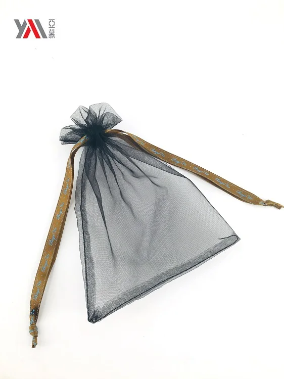 Wholesale custom candy jewelry drawstring organza small gift bag candy bag